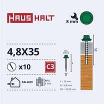 Pašvītņojošā skrūve Haushalt, 4.8 mm x 35 mm, 10 gab.