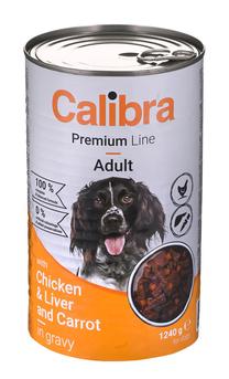 Mitrā barība (konservi) suņiem Calibra Premium Line Chicken with Liver and Carrot, 1.24 kg