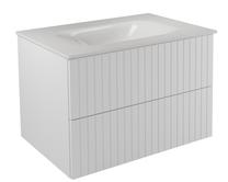 Vonios spintelė su praustuvu Besco Akya Linea, balta sp./chromo sp., 52.5 cm x 66 cm x 51 cm