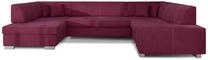 Kampinė sofa Havana Mat Velvet 68, tamsiai violetinė sp., kairinė, 320 x 207 cm x 73 cm