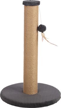 Kaķu skrāpējamais stabs Flamingo Riba 562056, 38.5 cm x 38.5 cm x 60 cm, Pelēka krās.