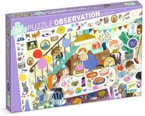 Puzle Djeco Observation Birthday Party, 38 cm x 61 cm, 54 gab., daudzkrāsaina