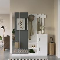 Priekšnama mēbeļu komplekts Kalune Design DD8 W, iekštelpu, balta krās.