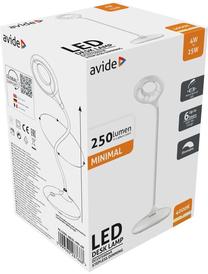 Galda stāvlampas Avide Minimal, LED, 4W, balta krās./balta krās.
