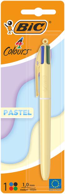 Lodīšu pildspalva Bic 517322, dzeltena krās., 1 mm