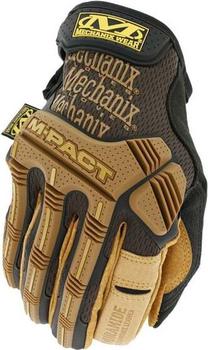 Darbo pirštinės Mechanix Wear Leather M-Pact LMP-75-008, ruda sp./juoda sp., S, 2 vnt.