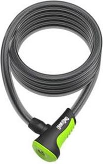 Замок OnGuard Neon 8163GR, черный цв./зеленый цв., 1200 мм x 12 мм