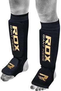 Защита голени и стопы RDX Shin Instep Guards HYP-SIB-XL, золотой цв./черный цв., XL
