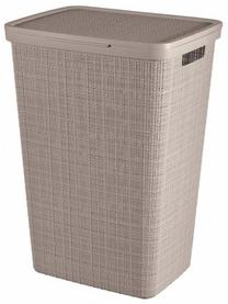 Skalbinių dėžė Curver Jute, 58 l, smėlio sp., 43 cm x 34 cm x 60 cm