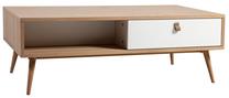 Žurnalinis staliukas Home4you Helena, ruda sp./balta sp., 120 cm x 60 cm x 40 cm