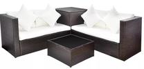 Lauko baldų komplektas VLX 4 Piece Garden Lounge Set with Cushions