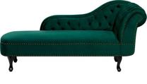 Šezlongas Beliani Nimes Right, žalia sp., 169 cm x 65 cm x 79 cm