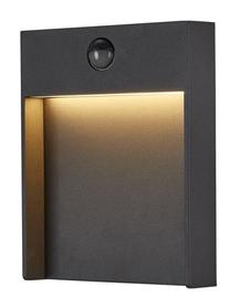 Sieninis lauko šviestuvas SLV Flatt Sensor, 16W, LED, IP54, antracito sp., 8 cm x 23 cm