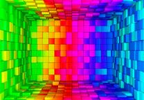 Fototapete Artgeist Rainbow Cube, 210 cm x 210 cm