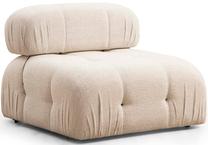 Krėslas Hanah Home Bubble O1 Bouclette, kreminė sp., 95 cm x 95 cm x 75 cm