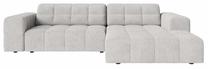 Kampinė sofa Cosmopolitan Design Chicago Eden 17, sidabro sp., dešininė, 167 x 234 cm x 78 cm