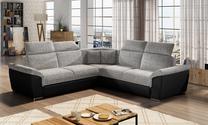 Kampinė sofa Federico Berlin 01, Soft 11, juoda sp./pilka sp., 268 x 268 cm x 102 cm