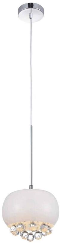 Valgusti rippuv AZzardo Quince 1 AZ3080, G9, 1 x 40 W, valge v. / kroom v.