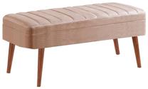 Prieškambario suoliukas Kalune Design Vina 0900-2, riešuto sp., 110 cm x 40 cm x 50 cm
