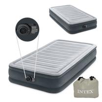 Pripučiamas čiužinys su pompa Intex Dura-Beam Comfort Plush, pilka sp., 191 cm x 99 cm x 33 cm