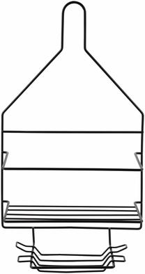 Dušo lentynėlė Mondex Carl, 9.5 cm x 41.5 cm x 23 cm, juoda sp.