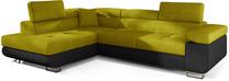 Kampinė sofa Anton Omega 68, Soft 11, geltona sp., kairinė, 202 x 275 cm x 90 cm