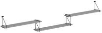 Sieninė lentyna Skyland Coffee SH3-ROD/BAR, pilka sp., 39.2 cm x 16.6 cm x 238 cm