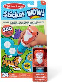 Наклейка, набор, тигр Melissa & Doug Sticker WOW!, синий цв./oранжевый цв.