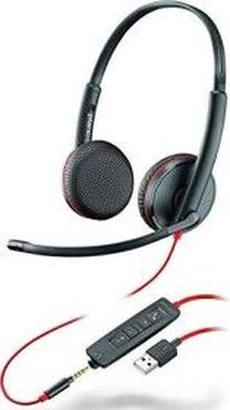 Laidinės ausinės Plantronics 3225 duo, juoda sp.
