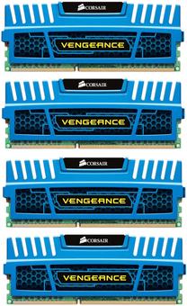 Operatyvioji atmintis (RAM) Corsair Vengeance CMZ16GX3M4A1600C9B, DDR3, 16 GB, 1600 MHz