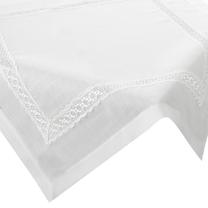 Staltiesė kvadratinė Vanesa, balta, 85 x 85 cm