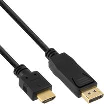 Vads InLine DisplayPort To HDMI Displayport, HDMI, 3 m, melna krās.