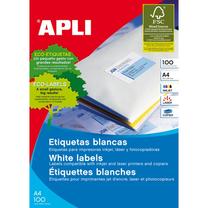 Lipni etiketė Apli White Labels, biuro, 3.5 cm, 7 cm, 100 vnt. balta sp.