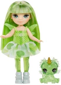 Lelle ar aksesuāriem Rainbow High Fantasy Emerald, 15 cm, zaļa krās.