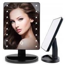 iWear L16 Make Up Galda spogulis ar LED gaismu & 360 grādu rotāciju 22x16cm 4x AA Melns