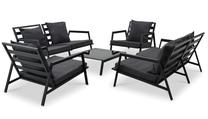 Āra mēbeļu komplekts VLX Garden Lounge Set, pelēks krās., 6 sēdvietas