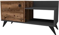 Batų spintelė Kalune Design Seul, antracito sp./riešuto sp., 89 cm x 35 cm x 45.6 cm