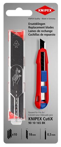 Asmeņu komplekts Knipex 90 10 165 E02, 11.9 cm, nerūsējošais tērauds, 10 gab.