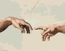 Tapymas pagal skaičius Brushme The Creation of Adam, įvairių spalvų
