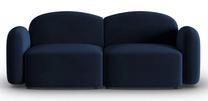 Sofa Micadoni Home Blair Velvet, tamsiai mėlyna sp., 194 x 87 cm x 80 cm