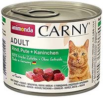 Mitrā kaķu barība Animonda Carny Adult, liellopa gaļa/truša gaļa/tītara gaļa, 0.2 kg