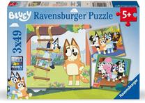 Puzle 3in1 Ravensburger Bluey and friends, 21 cm x 21 cm, 147 gab.