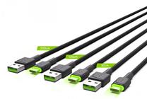 Kabelis Green Cell GC Ray USB 2.0 male, USB Type-C male, 2 m, melna krās.