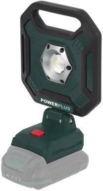 Statybinis prožektorius, nešiojamas Powerplus POWPB80500, 20 W, 1000 - 2000 lm, 6500 °K, IP67, juoda sp.