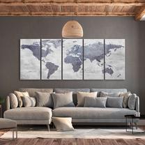 Reprodukcija Artgeist Concrete World Map HK7341-DKM, 100 cm x 40 cm