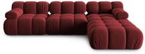 Modulinė sofa Micadoni Home Bellis MIC_0SET2_2_F1_BELLIS6, tamsiai raudona sp., 282 x 188 cm x 63 cm