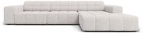 Kampinė sofa Micadoni Home Jennifer Chenille, šviesiai pilka sp., dešininė, 284 x 166 cm x 70 cm