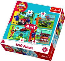 Пазл 2in1 Trefl 4-in-1 Puzzle Fireman Sam 34311, 207 шт.