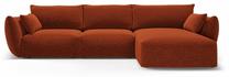 Kampinė sofa Cosmopolitan Design Matera, brick red s., dešininė, 171 x 280 cm x 85 cm