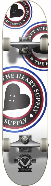 Skrituļdēlis Heart Supply Orbit Logo Complete, balta krās./melna krās.